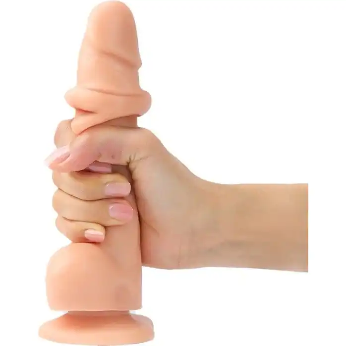 Телесный фаллоимитатор Strap-On-Me Sliding Skin Realistic Dildo size M. Фотография 3.