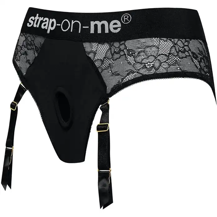 Черные трусики для насадок Diva Lingerie Harness - size S. Фотография 2.