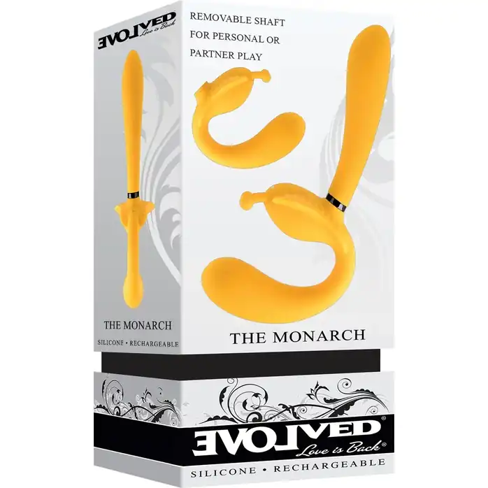 Желтый безремневой вибрострапон The Monarch - 23 см. Фотография 2.