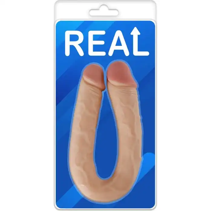 Двусторонний телесный фаллоимитатор REAL - 46 см. Фотография 2.