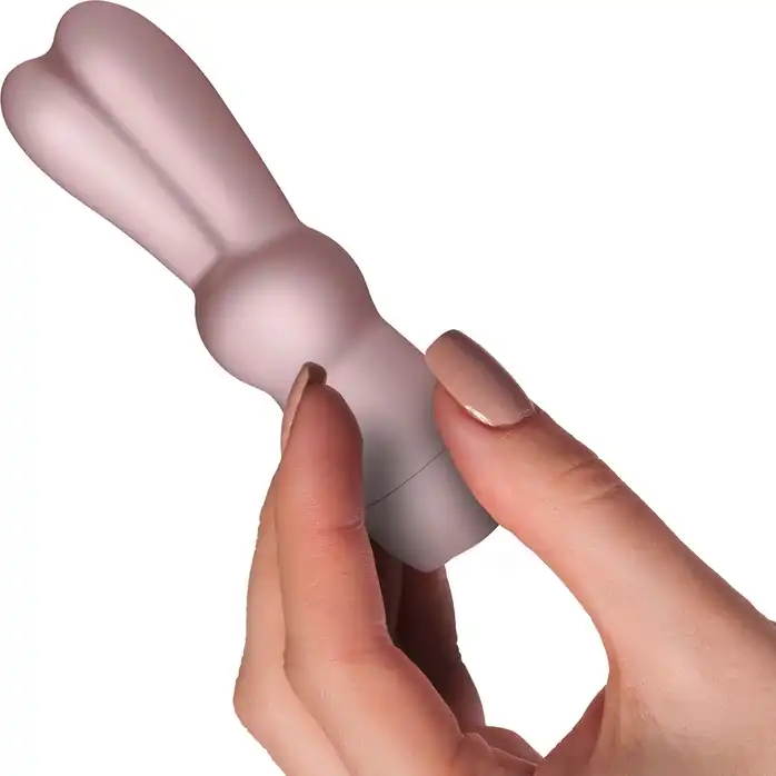 Грязно-розовый вибростимулятор в форме зайчика Bunnie Boo. Фотография 2.