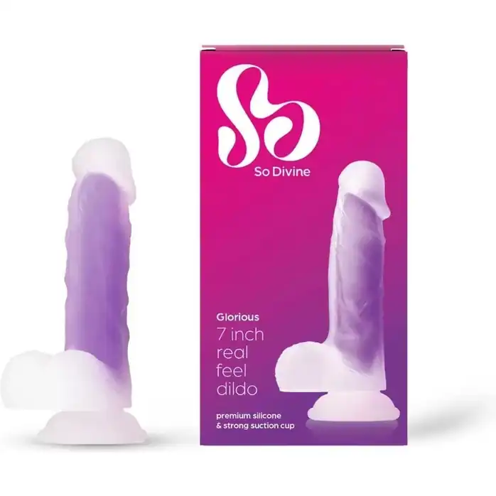 Фиолетовый фаллоимитатор So Divine Real Skin - 17 см. Фотография 2.
