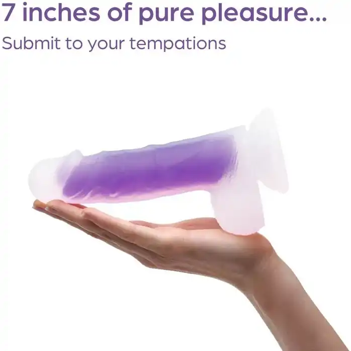 Фиолетовый фаллоимитатор So Divine Real Skin - 17 см. Фотография 4.