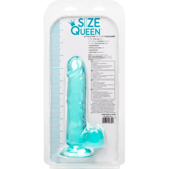 Голубой фаллоимитатор Size Queen 6 - 20,25 см - Size Queen. Фотография 9.