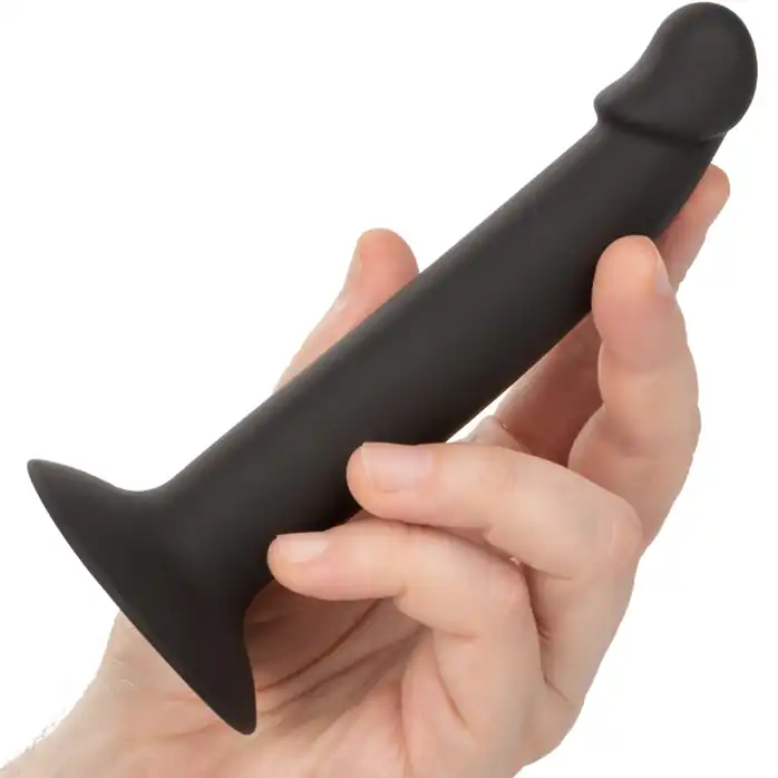 Черный анальный фаллоимитатор Silicone Slim Anal Stud - Anal Toys. Фотография 2.