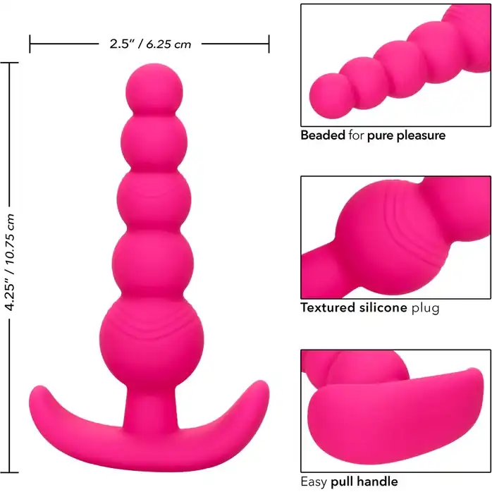 Розовая анальная елочка для ношения Cheeky X-5 Beads - 10,75 см - Cheeky. Фотография 3.