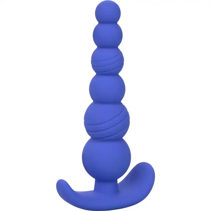 Синяя анальная пробка Cheeky X-6 Beads - 12,75 см - Cheeky. Фотография 4.