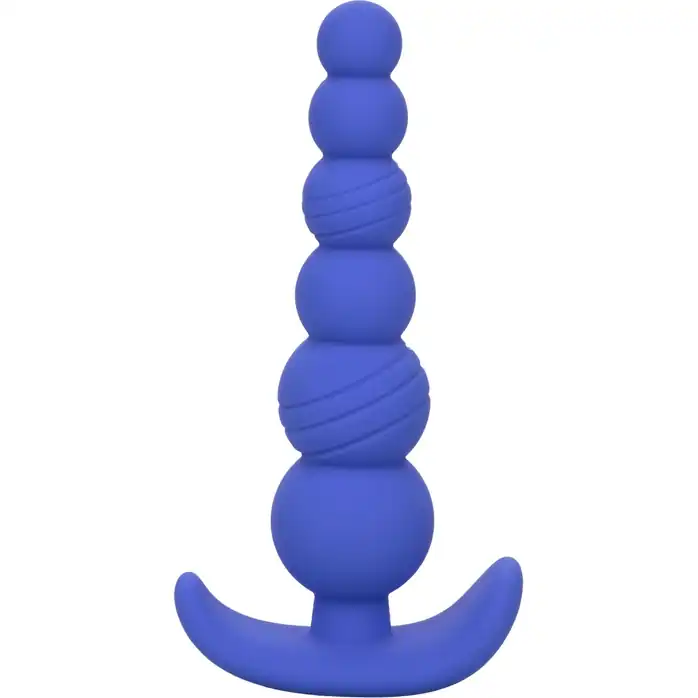 Синяя анальная пробка Cheeky X-6 Beads - 12,75 см - Cheeky