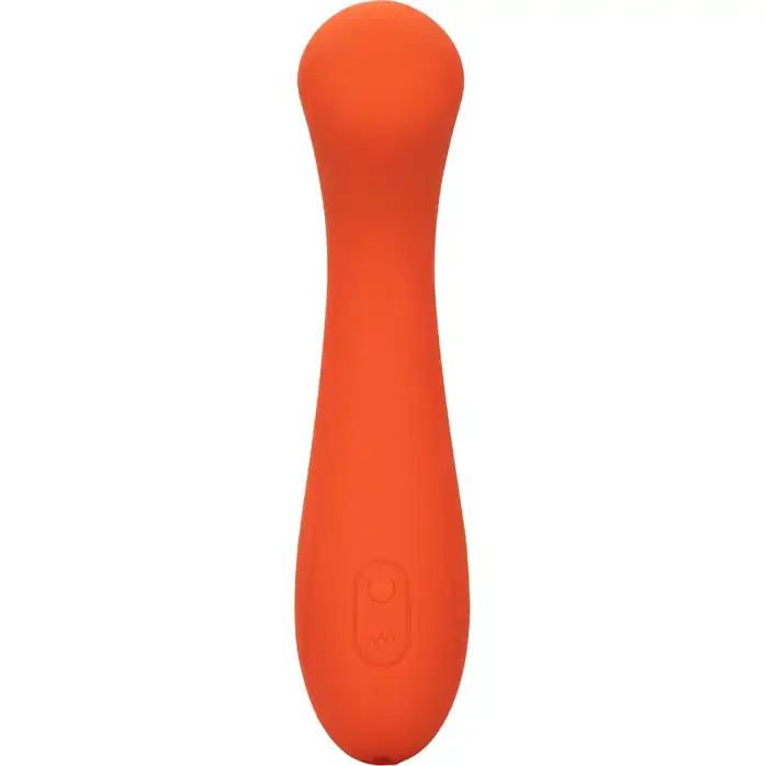 Оранжевый вибромассажер Liquid Silicone G-Wand - 15,25 см - Stella. Фотография 5.