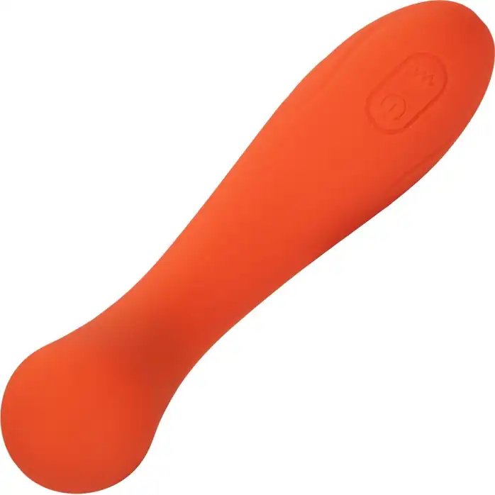 Оранжевый вибромассажер Liquid Silicone G-Wand - 15,25 см - Stella. Фотография 7.