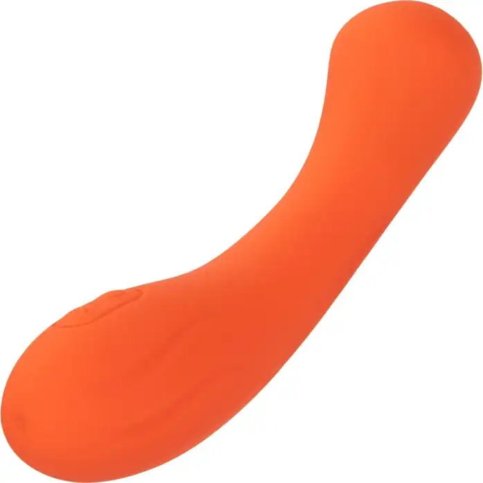 Оранжевый вибромассажер Liquid Silicone G-Wand - 15,25 см - Stella. Фотография 8.