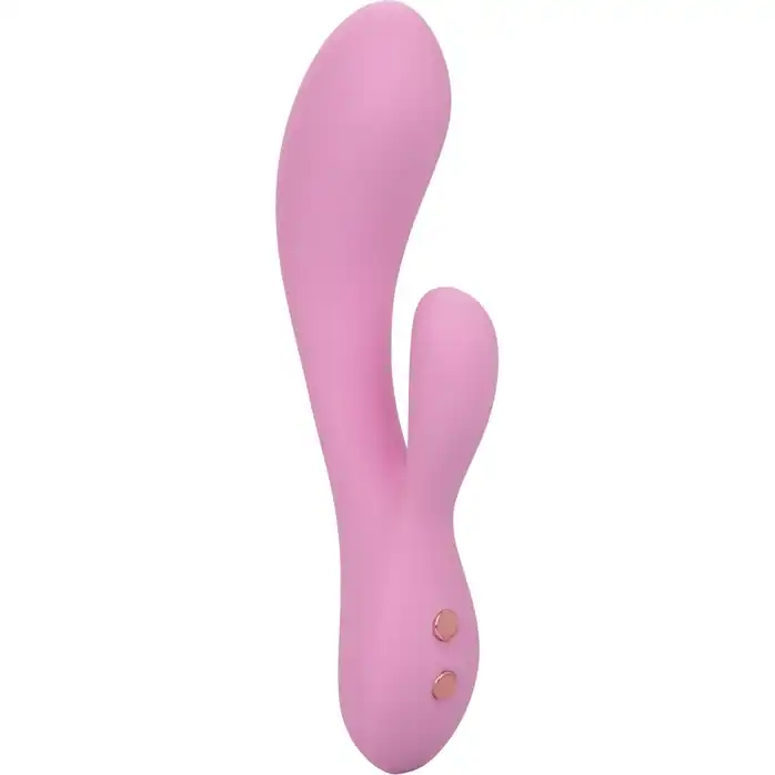 Розовый ультрагибкий вибратор-кролик Zoie - 17,75 см - Contour