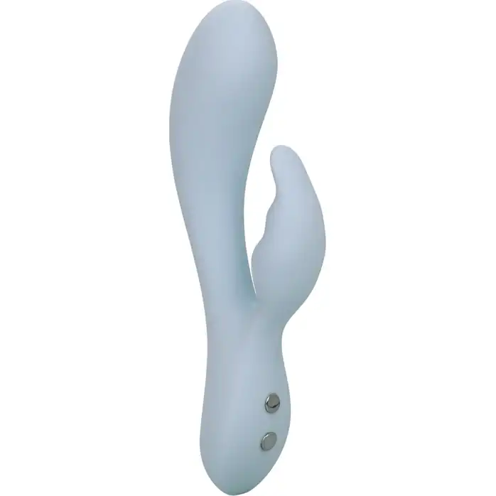 Голубой ультрагибкий вибратор-кролик Kali - 17,75 см - Contour