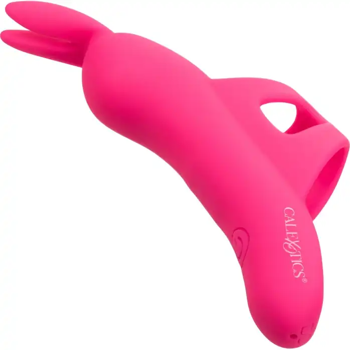 Розовый вибромассажер на палец The Flirty Vibe - 10 см. Фотография 12.