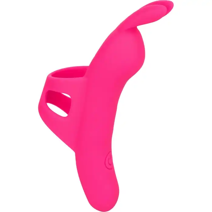 Розовый вибромассажер на палец The Flirty Vibe - 10 см. Фотография 6.