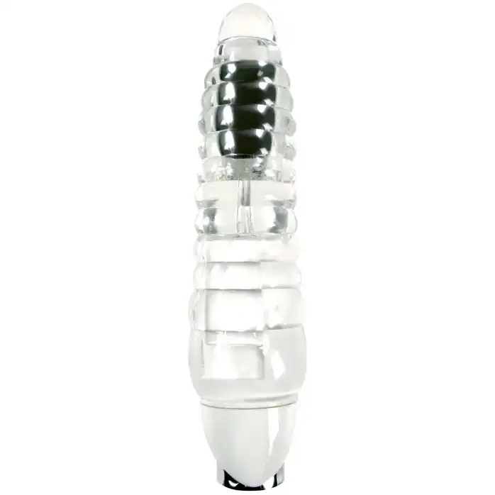 Прозрачный вибромассажёр Aurora Light Up - 18,4 см - Lucidity