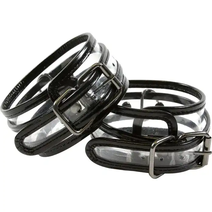 Прозрачные оковы с карабином Bare Bondage - Bare Bondage