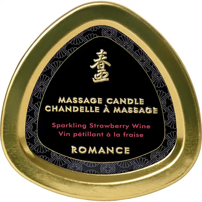 Массажная свеча Sparkling Strawberry Wine с ароматом клубничного вина - 170 мл. Фотография 5.