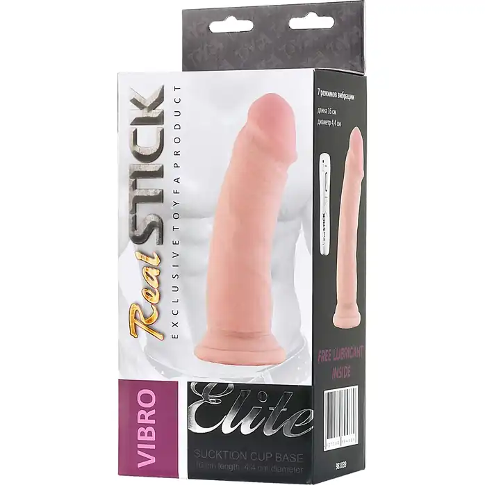 Вибратор-реалистик на присоске - 18 см - RealStick Elite. Фотография 9.