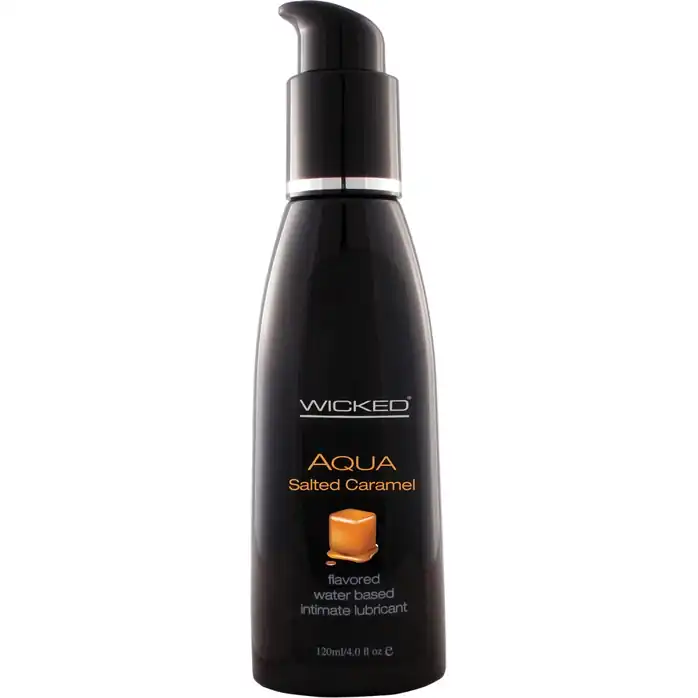 Лубрикант со вкусом соленой карамели Wicked Aqua Salted Caramel - 120 мл
