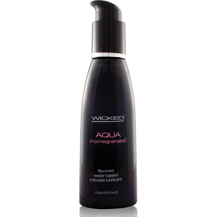 Лубрикант со вкусом граната Wicked Aqua Pomegranate - 120 мл