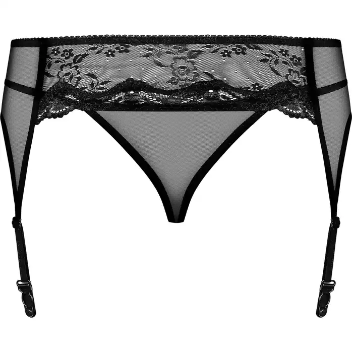 Кружевной пояс для чулок Charms с украшением из сверкающих кристаллов - Sexy. Фотография 4.