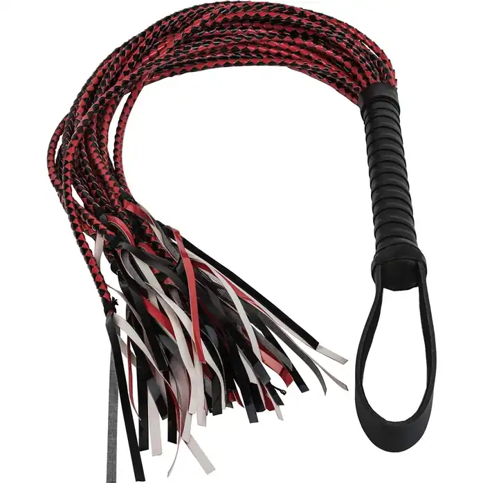 Плеть с глянцевыми шнурами 15 Tails Whip - 82 см