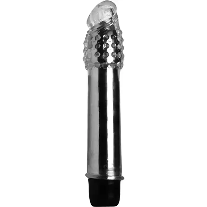 Прозрачная насадка с массажными точками Size Matters - 17,8 см - Size Matters. Фотография 4.