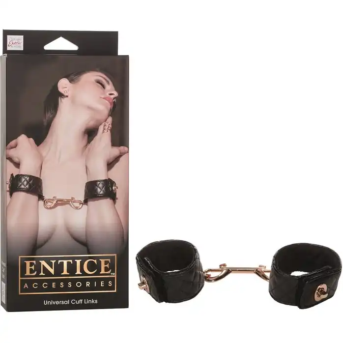 Наручники с золотистой металлической застежкой Entice Universal Cuff Links - Entice. Фотография 2.