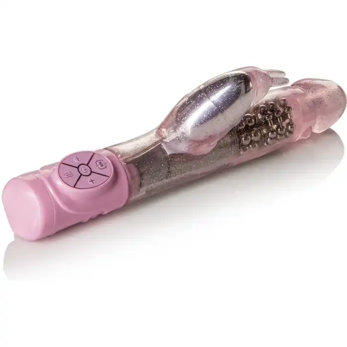 Розовый вибромассажер Thrusting Action Jack Rabbit - 19 см - Jack Rabbits. Фотография 4.