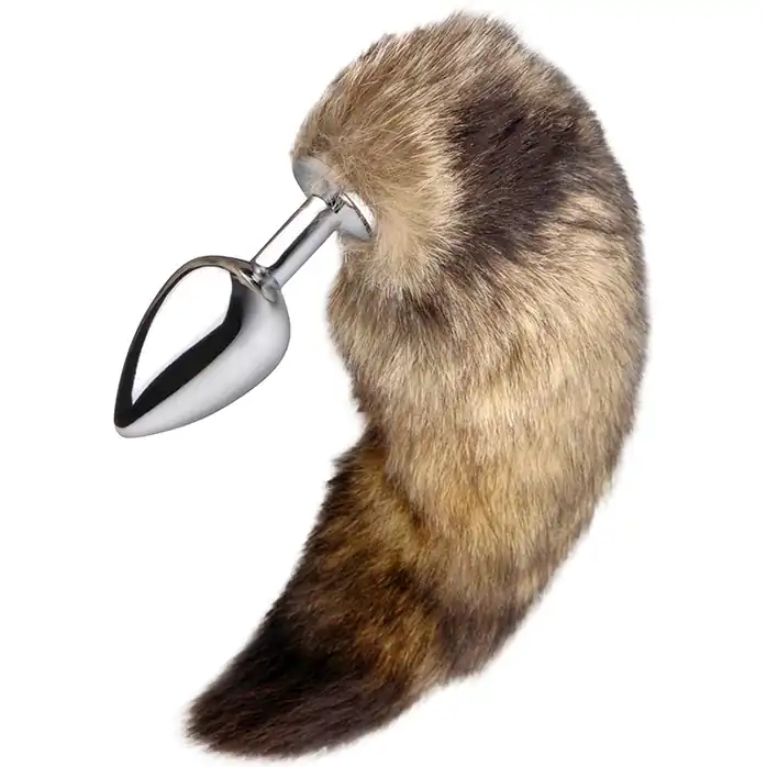 Металлическая анальная пробка с хвостом лисицы Master Series Untamed Fox Tail Anal Plug - 9 см - Master Series. Фотография 2.