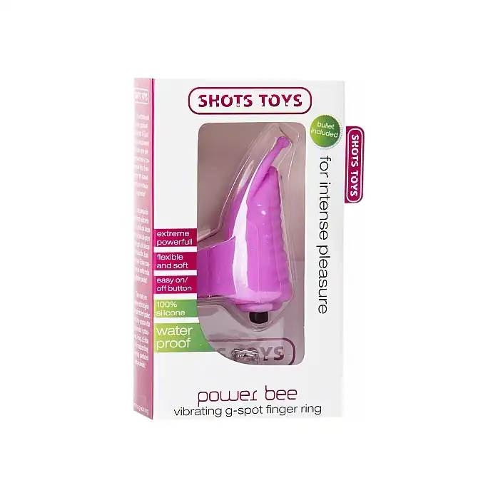 Розовый стимулятор на палец Power Bee - Shots Toys. Фотография 3.