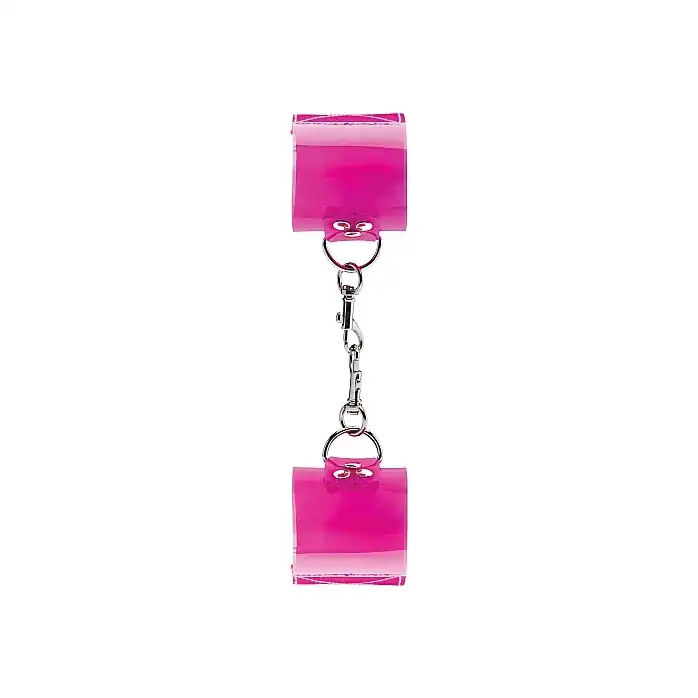 Розовые наручникиTranslucent Handcuffs with Velcro - Bad Romance