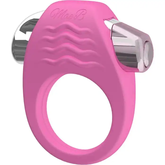Розовое эрекционное кольцо с вибрацией Stylish Soft Touch C-ring
