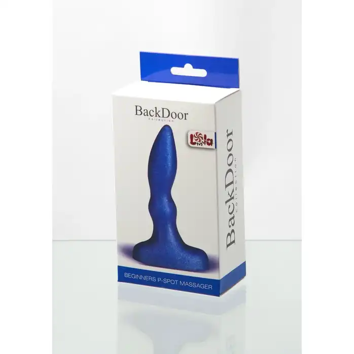Синий анальный стимулятор Beginners p-spot massager - 11 см - Back Door Collection. Фотография 4.