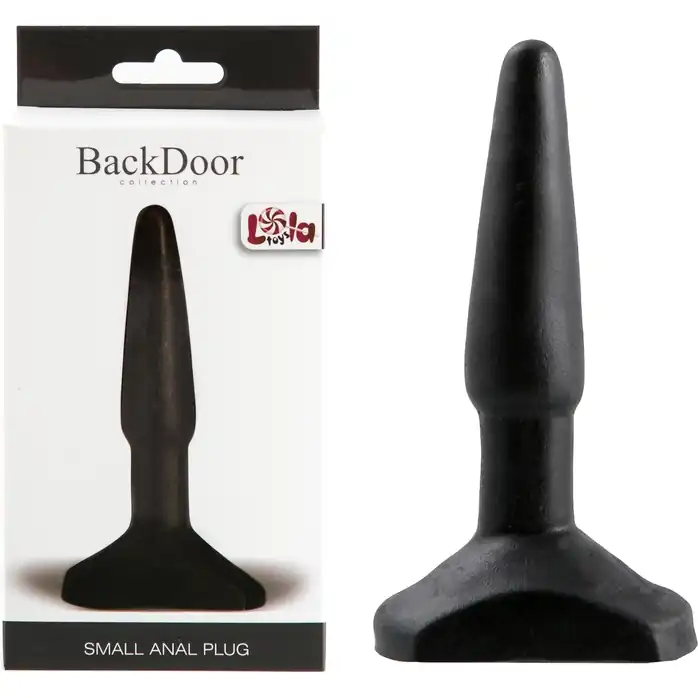 Черный анальный стимулятор Small Anal Plug - 12 см - Back Door Collection. Фотография 2.