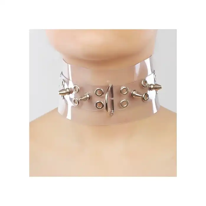 Прозрачный ошейник с шипами - BDSM accessories