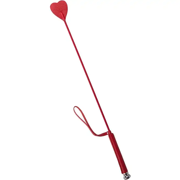 Красный стек с наконечником-сердечком - 60 см - BDSM accessories