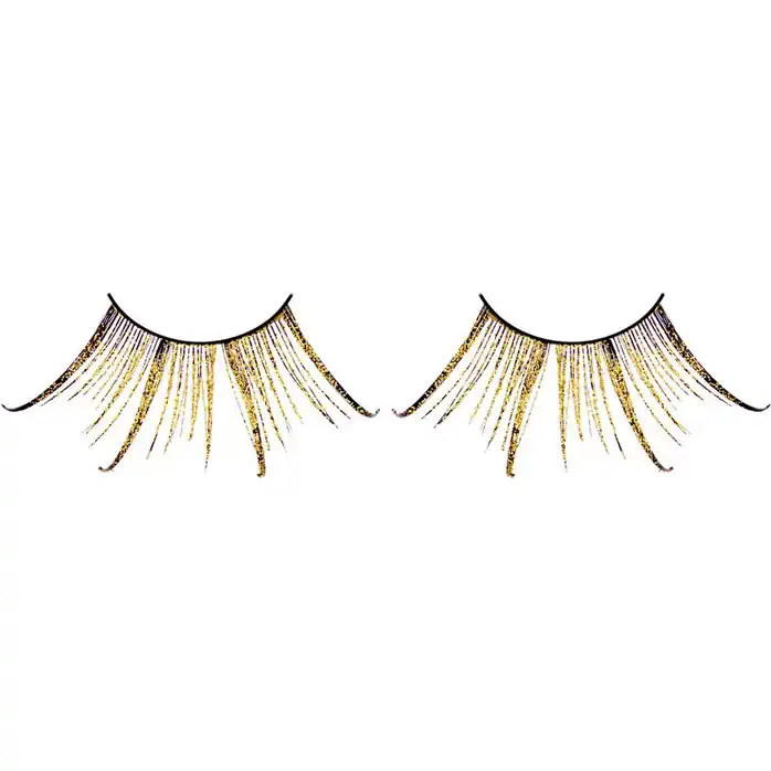 Коричнево-золотые ресницы-перья - Eyelashes Collection