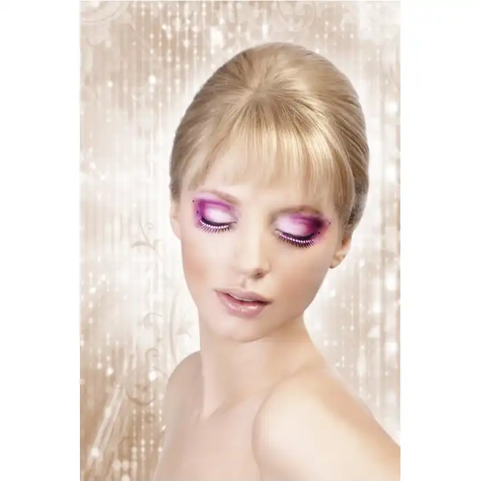 Черные ресницы со стразами Glitter - Eyelashes Collection. Фотография 2.