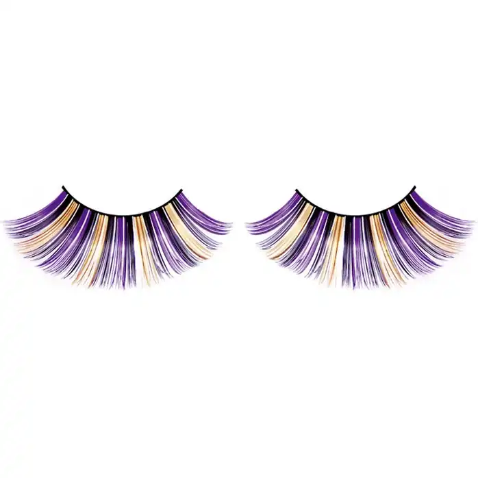 Фиолетово-черно-желтые пушистые ресницы - Eyelashes Collection