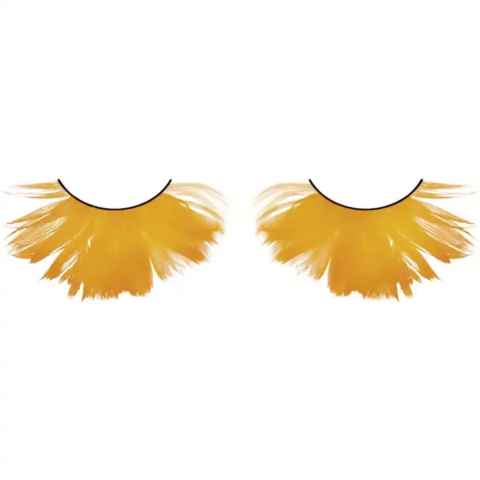 Пушистые оранжевые ресницы-перья - Eyelashes Collection