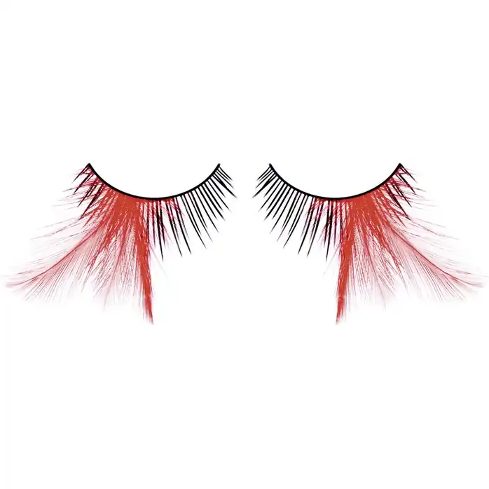 Ресницы чёрные-красные перья - Eyelashes Collection