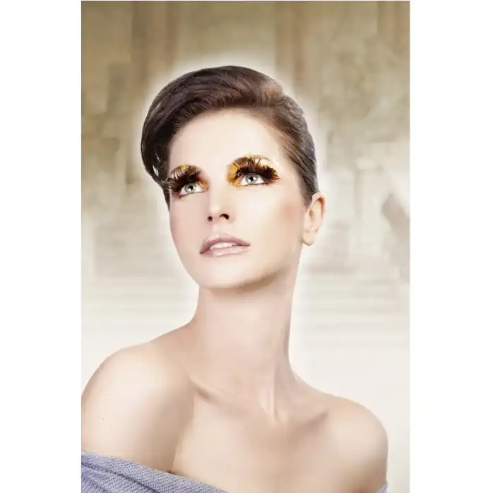 Коричневые ресницы-перья - Eyelashes Collection. Фотография 2.