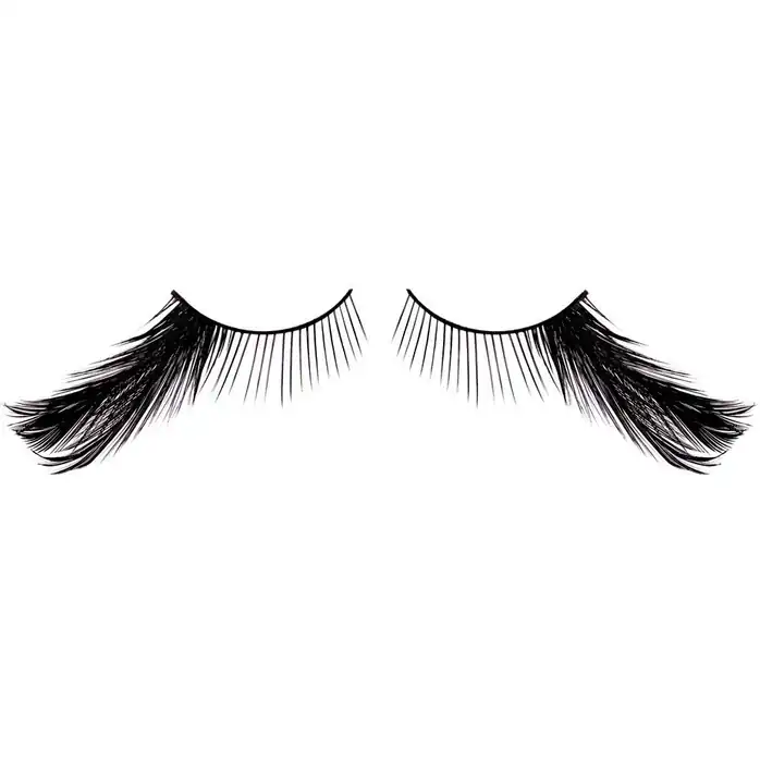 Черные асимметричные ресницы-перья - Eyelashes Collection