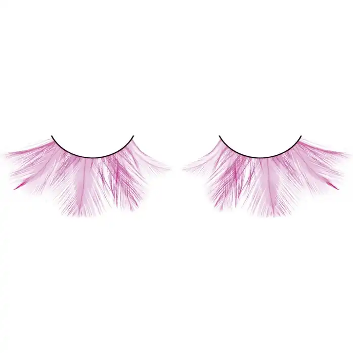 Розовые ресницы-перья - Eyelashes Collection
