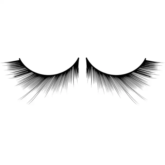 Черные асимметричные ресницы Deluxe - Eyelashes Collection