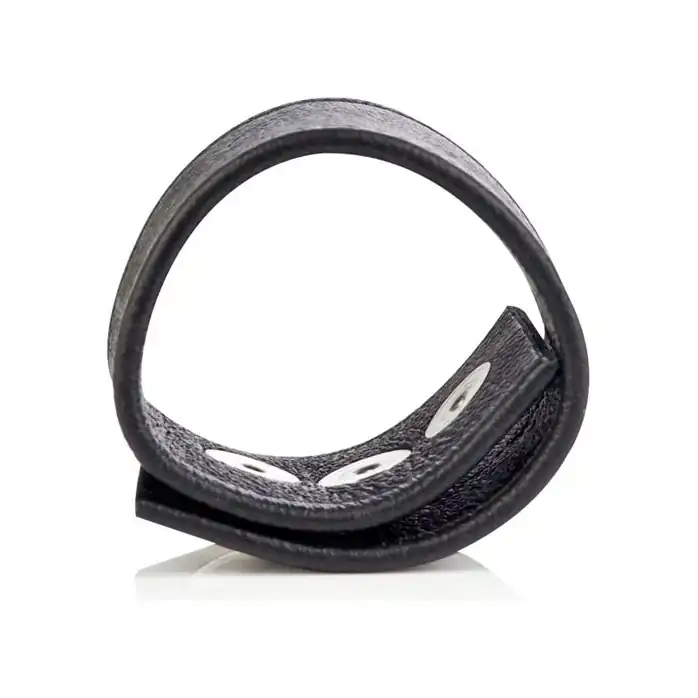 Кожаная утяжка для пениса Double Wide Leather Strap - Colt. Фотография 5.