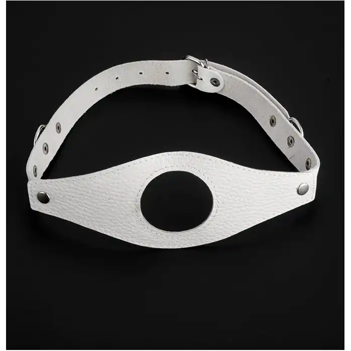 Белый кляп с отверстием - BDSM accessories