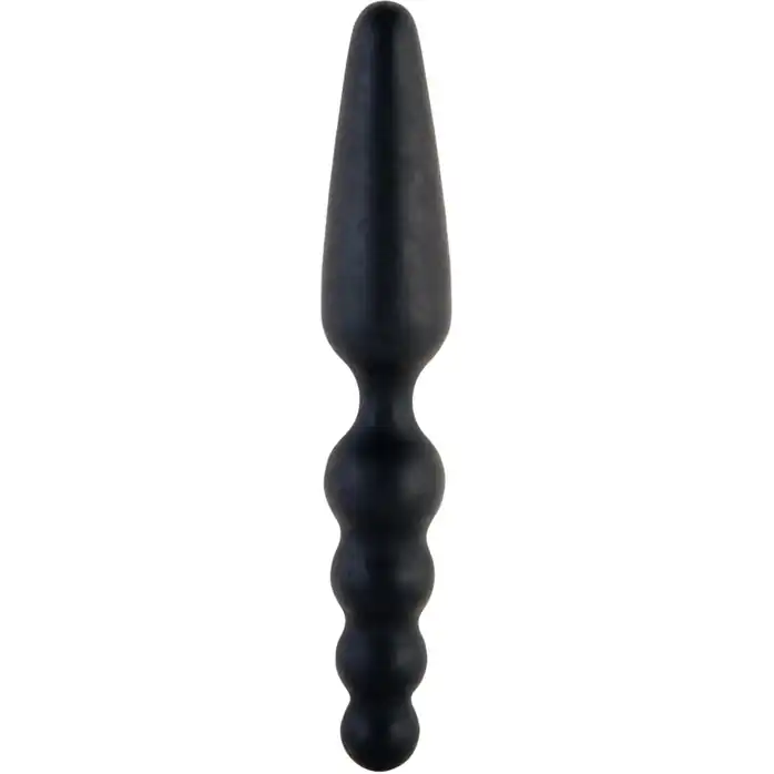Чёрная двусторонняя анальная втулка - 18 см - Black Red